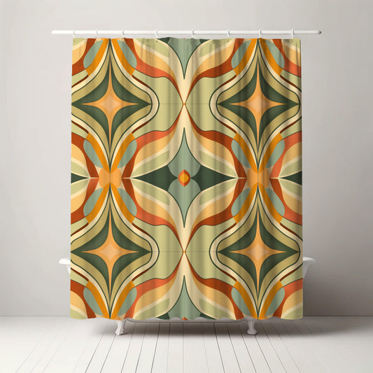 Psychedelic Swirl Shower Curtain - Boho Chic Decor